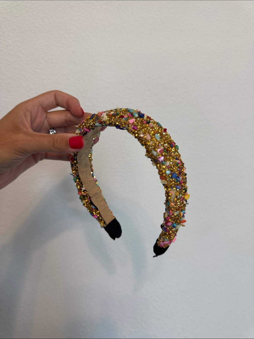 Gold glittery headband